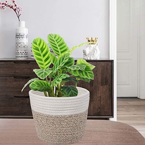 Cotton Rope Plant Woven Basket for 6" Pot H6 3/4" x W6 1/2" - Image 3