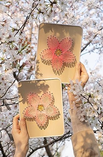 BAZIMA DIY String Art Kit for Beginner, DIY Cherry Blossoms Craft Kit,Unique Gift,Craft Kit for Holidays - Image 7