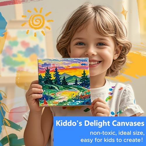 Mini Canvas for Painting 36 Pack, 4x4 Inch Small Canvases for Painting - Image 3