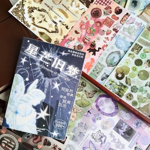 Japanese Sticker Book for Journal Supplies, Vintage Stickers for Journaling - Image 3