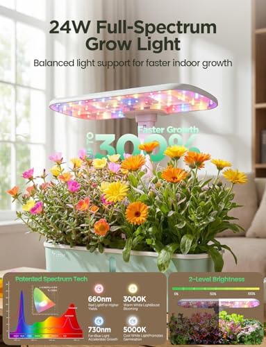 LetPot LPH-Air Hydroponics Growing System Kits, APP & WiFi Controlled Smart Indoor Garden with Adjustable 24W Grow Light Full Spectrum, 10 Pods Planter Indoor Gardening for Gifts, Kitchen, Vegetable - Image 3