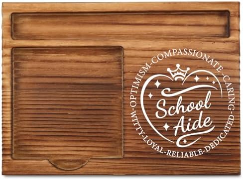 THRXOBN Stylish Desk Organizer for School Aides & Educators - Natural Wood with Slots for Notes, Pens, and Small Office Supplies – Practical and Elegant Workspace Storage Solution,WSH7 by THRXOBN