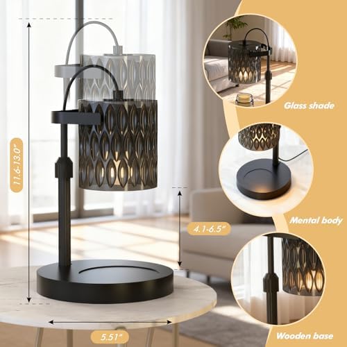 Candle Warmer Lamp, Timer & 4-Level Dimmer, Modern Decor - Image 3