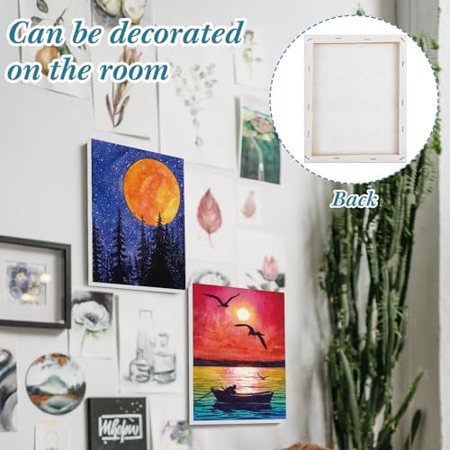 Sherr 12 Pcs Pre Drawn Canvas Pre Printed Canvas for Adults Sip and Paint Party Canvases Painting Kit for Summer Easter Mother's Day Party Favor(Natural Scenery,8 x 10 Inch) - Image 5