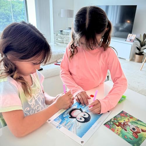 Small Diamond Art Painting Kits 3 Pack Butterfly Deer Penguin Round Drill - Image 5