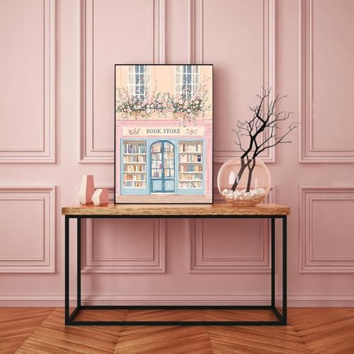 Pink Bookstore Diamond Art Kits for Adult Diamond Painting Kit for Beginner - Image 3
