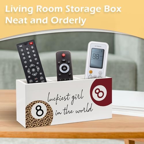Funky Lucky 8 Ball Pen Pencil Holder, Cheetah Print Gifts for Women, Leopard Desk Accessories, Trendy Red Leopard Print Ball Wooden Pen Pencil Organizer for Girly Bedroom Dorm Desk Decor - Image 6