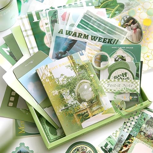 ATIRAMANIYA 346pcs Vintage Scrapbook Kit Aesthetic Junk Journal Set with Stickers, Washi Tape, A6 Notebook & Decorative Paper, All-in-One Scrapbook Kit Stationery (Poetry) - Image 2
