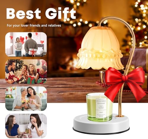 GEEZO Fragrance Candle Warmer Lamp，Electric Candle Warmer with Timer & Dimmer，Mom Christmas Birthday Gifts for Women, House Warming Gifts New Home Bedroom Decor - Image 6