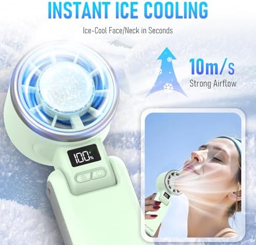 PlayHot Portable Handheld Cooling Fan, Travel Essentials, Gifts for Women - Image 2