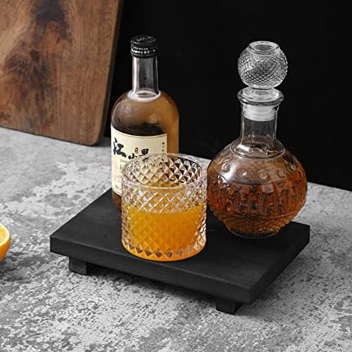 Wood Bathroom Tray Farmhouse Decor Kitchen Soap Holder, 9"x6" Black - Image 3