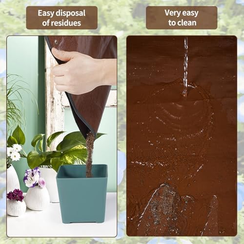 39.5" X 31.5" Large Repotting Mat for Indoor Plants Transplanting and Dirt Control - Portable Potting Tray for Plant Lovers Gardening Gifts for Women Men - Image 6