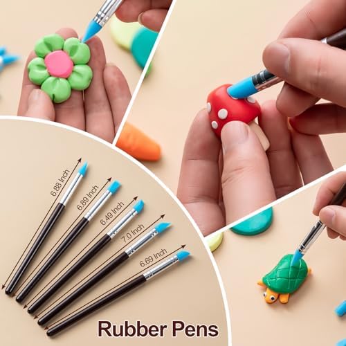 Amrules 27 Pcs Polymer Clay Sculpting Tools Kit for Adults, Light Yellow - Image 4