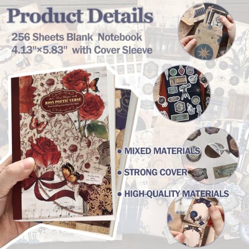 Scrapbooking Supplies Kit,Vintage Junk Journal Kit for Scrapbook Supplies - Image 4