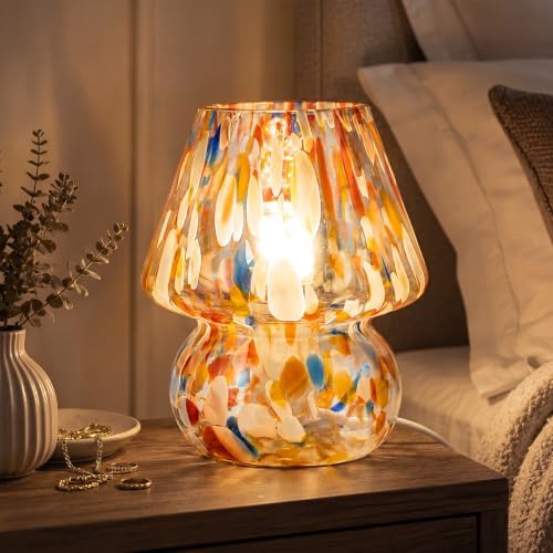 Small Mushroom Table Lamp for Bedside & Nightstand, Murano, Mixed by Unknown