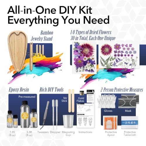 Auraeve All-in-One DIY Resin Craft Kit - Flower Jewelry Stand for Adults - Image 2