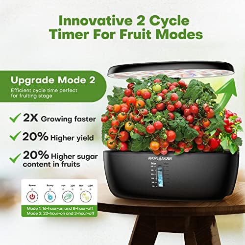 Ahopegarden Hydroponics Growing System: 12 Pods Indoor Herb Garden with LED - Image 2