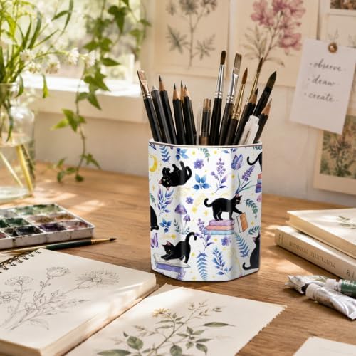 Pen Holder for Desk Ceramic, Desk Organizer for Office, Cute Cat - Image 6