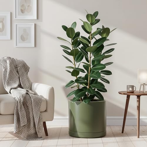 D'vine Dev 16 Inch Ceramic Planter Pot, Olive, 94-O-H-J - Image 6