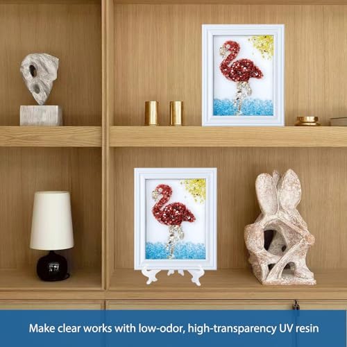 CIYOJA Sea Glass Stained Glass Kit – Flame Bird Resin Art Mosaic Kit for Adults, DIY Craft with Crushed Seaglass, Vibrant Bird Artwork for Home Déco Beginners & Creative Art Projects - Image 4