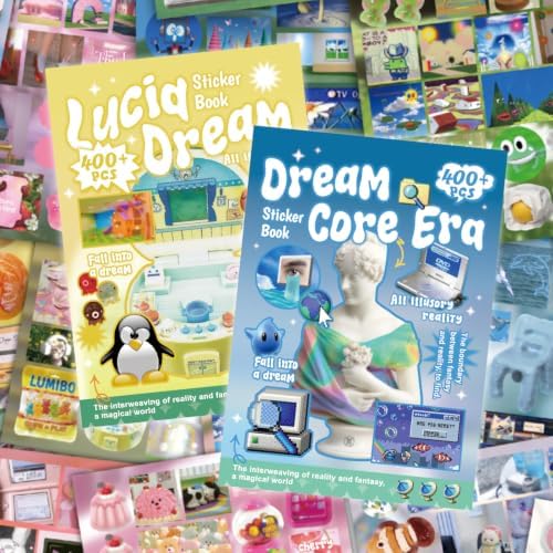 Dream Core Sticker Book 2-Pack, 800+ Vintage Stickers by JUNKJWBZ%7CPeelStickInspir