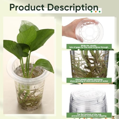 Baderke 36 Pcs Plastic Plant Propagation Vase for Indoor Decor, 4.57'' - Image 4