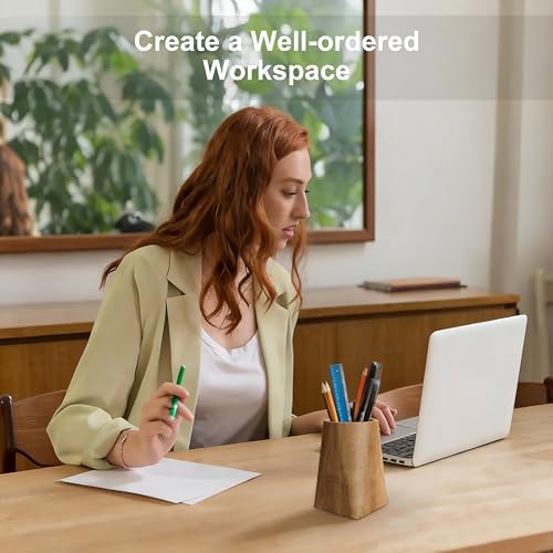 Wooden Pen Holder for Desk - Natural Wooden pencil - Image 5