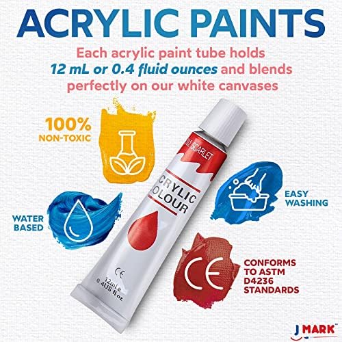 J MARK Painting Set, Canvas and Paint Set - Paint Kits for Adults with Canvas, 8 x 10 in. Canvases, Brushes, Palette and More - Image 5