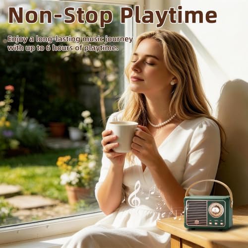 Baolira Retro Bluetooth Speaker, Office Decor for Women, Gifts for Teens - Image 4