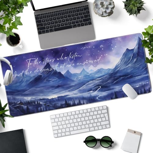 Acotar Desk Mat Sara J Maas Fantasy Mouse Pad Large for Desk Computer Pc Laptop Aesthetic Desk pad Night Court City of Starlight Laptop Mouse and Keyboard pad 31.5 x 11.8in for Office Desk Decor - Image 2