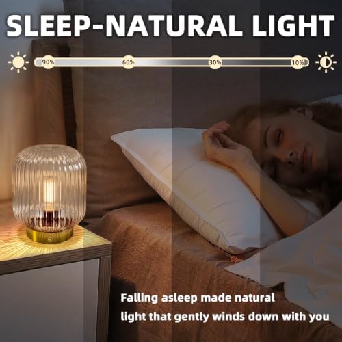 MJ PREMIER Rechargeable Table Lamp,Cordless Lamp with Memory Function,Clear - Image 4