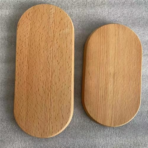 Mini Serving Tray for Jewellery Key Coin Set of 2, Oval Wood Natural Dessert Cup Tray, Small Wooden Cheese Plate, Tableware Decorative Tray - Image 4