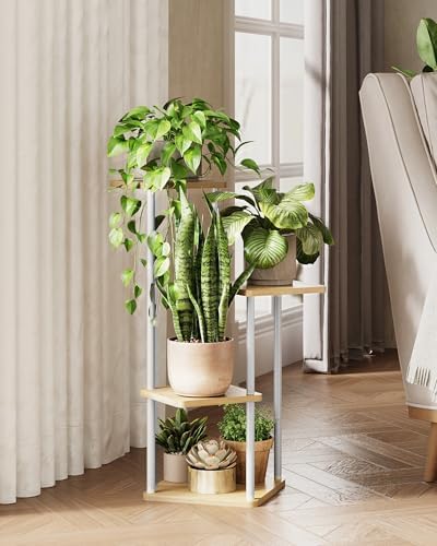 GENTINGBRO Corner Plant Stand Indoor Tall Plant Stand White 4 Tier - Image 6