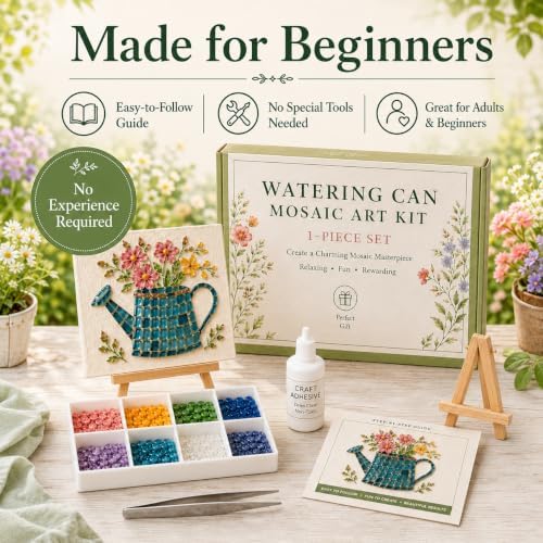 Mosaic Art Kit for Adults, DIY Garden Craft with Beads，Hummingbird - Image 6