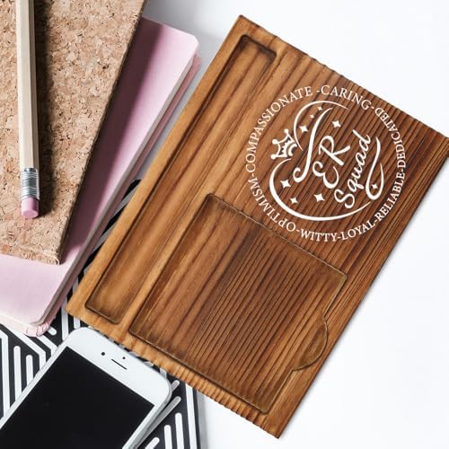 THRXOBN Desk Organizer for ER Staff & Healthcare Professionals - Natural Wood with Slots for Notes, Pens, and Small Office Supplies – Practical & Stylish Workspace Solution,WSH34 - Image 3