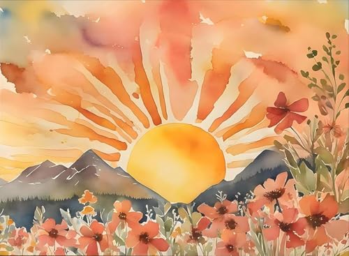 Sunrise Diamond Art Kits for Adult Diamond Painting Kit for Beginner by YOLENIX