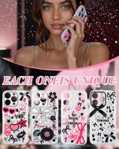 RQAYE Junk case charms,junk case Kit for Customizing Diy Cases,With Cute Bow,Flatback Pearls,Letter Beads, Aesthetic Big Decor for Personalization - Image 6