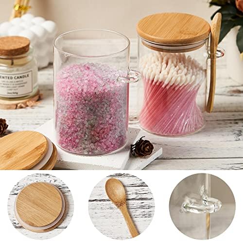 15 oz Glass Sugar Container, 2 Pack Coffee Container, Glass Jars with Lids - Image 3