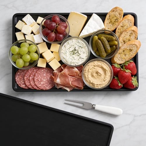 VERTORGAN Bamboo Serving Tray,15.8x9.8 Inch Trays,Home Decor(Black) - Image 5
