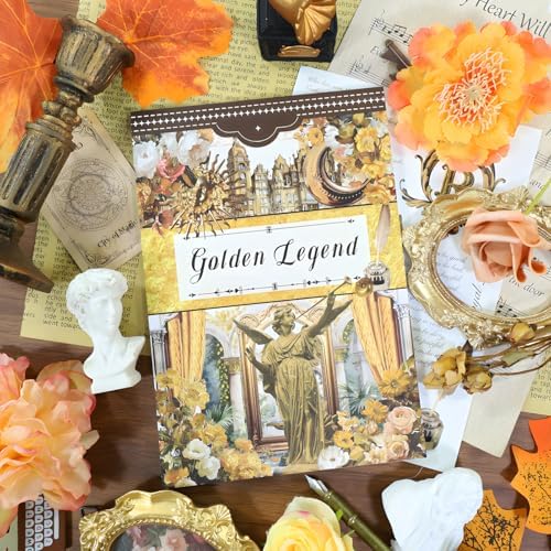 Snycler Sticker Book - 20 Sheets Vintage PET Stickers for Scrapbooking, Junk Journaling, Ephemera, and Decorative Crafts-Golden Legend - Image 2