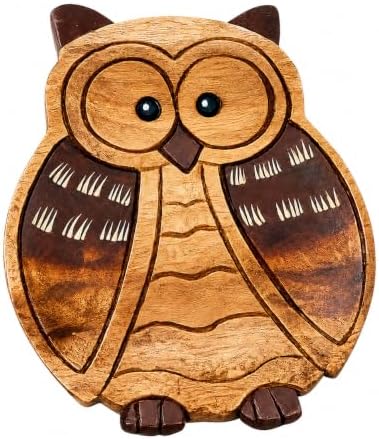 Hand Carved Owl Tray, Wooden Catchall for Keys and Jewelry by PureThaihandcraftsmanship