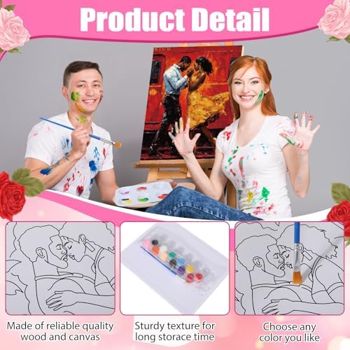 Zhanmai 20 Set Pre Drawn Canvas Painting Kit, Sexy Couples - Image 3