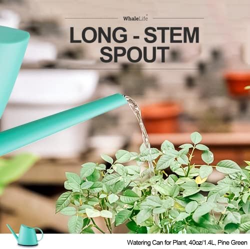 Small Indoor Plant Watering Can Long Spout 1.4L Pine Green - Image 4