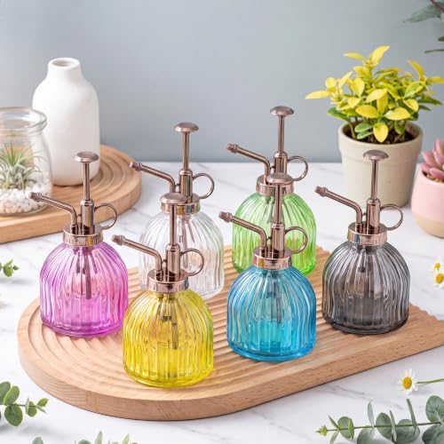 Maxdot 12Pcs Glass Plant Mister Spray Bottle 220ml, Copper Sprayer - Image 5