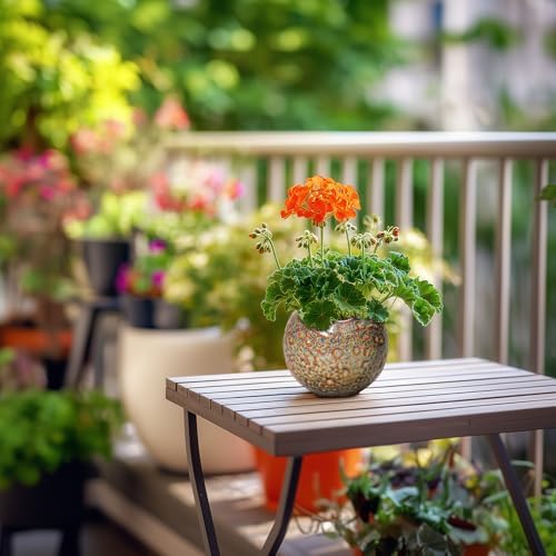 Ceramic Pots for Plants - 4 Inch Plant Pots with Drainage Hole and Plug, Small Succulent Pot for Indoor Plants Outdoor, Modern Flower Pot, Office Decor, Housewarming Gifts, Speckled-Brown - Image 7