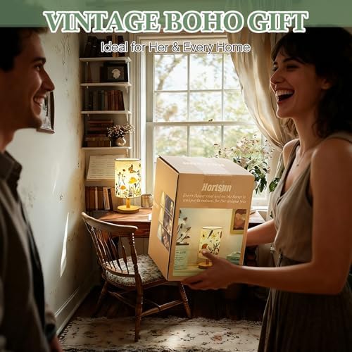 Hortsun Pressed Flower Vintage Table Lamp,Mushroom Pattern - Image 6