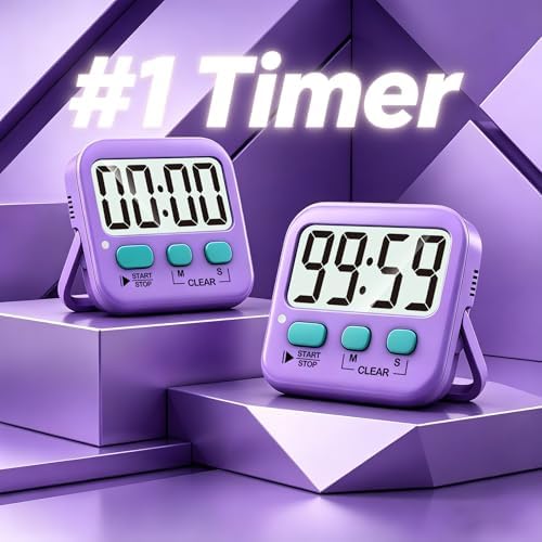 Antonki 2 Pack Digital Timer for Kids Classroom Kitchen Timers for Cooking - Image 2