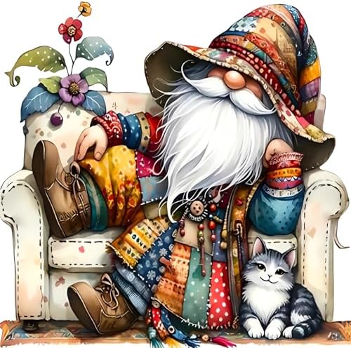 Diamond Art Kits for Adults, Gnome Diamond Art Painting Kits for Adults by croshom