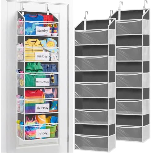 Ofiray-home 2P 5Tiers Over Door Organizer,Weekly Clothes Organizer for Kids by Ofiray-home