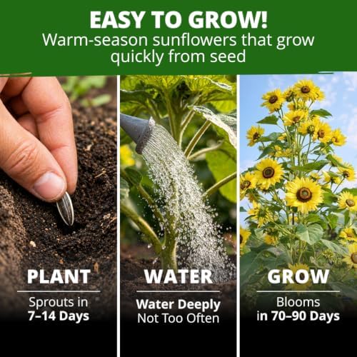 HOME GROWN Lemon Queen Sunflower Seeds, 100 Seeds, Helianthus annuus - Image 2